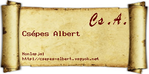 Csépes Albert névjegykártya